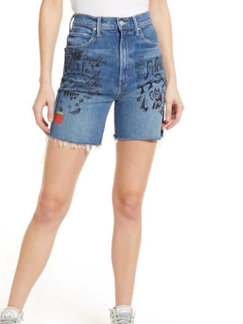 Mother smokin high waist frayed hem shorts Size 28 NWOT